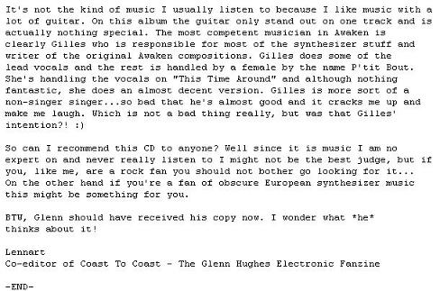 Critique Coast-To-Coast (suite)